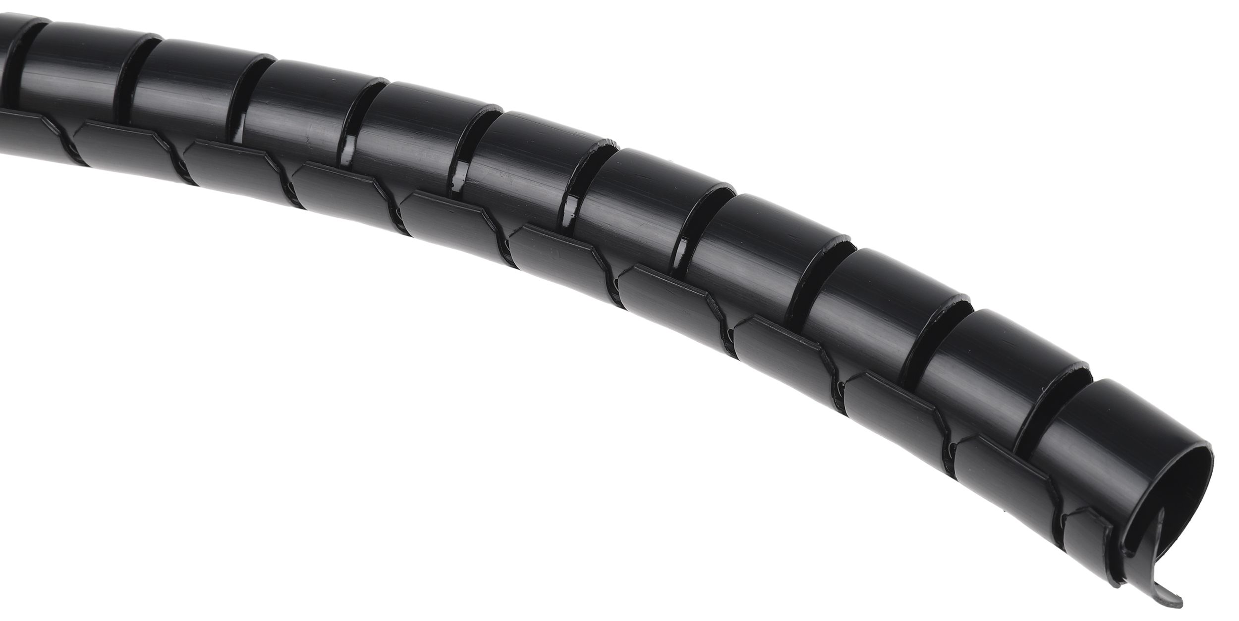 Spirális kábelburkolat, PA 6 nylon, Fekete, 20mm → 23mm
