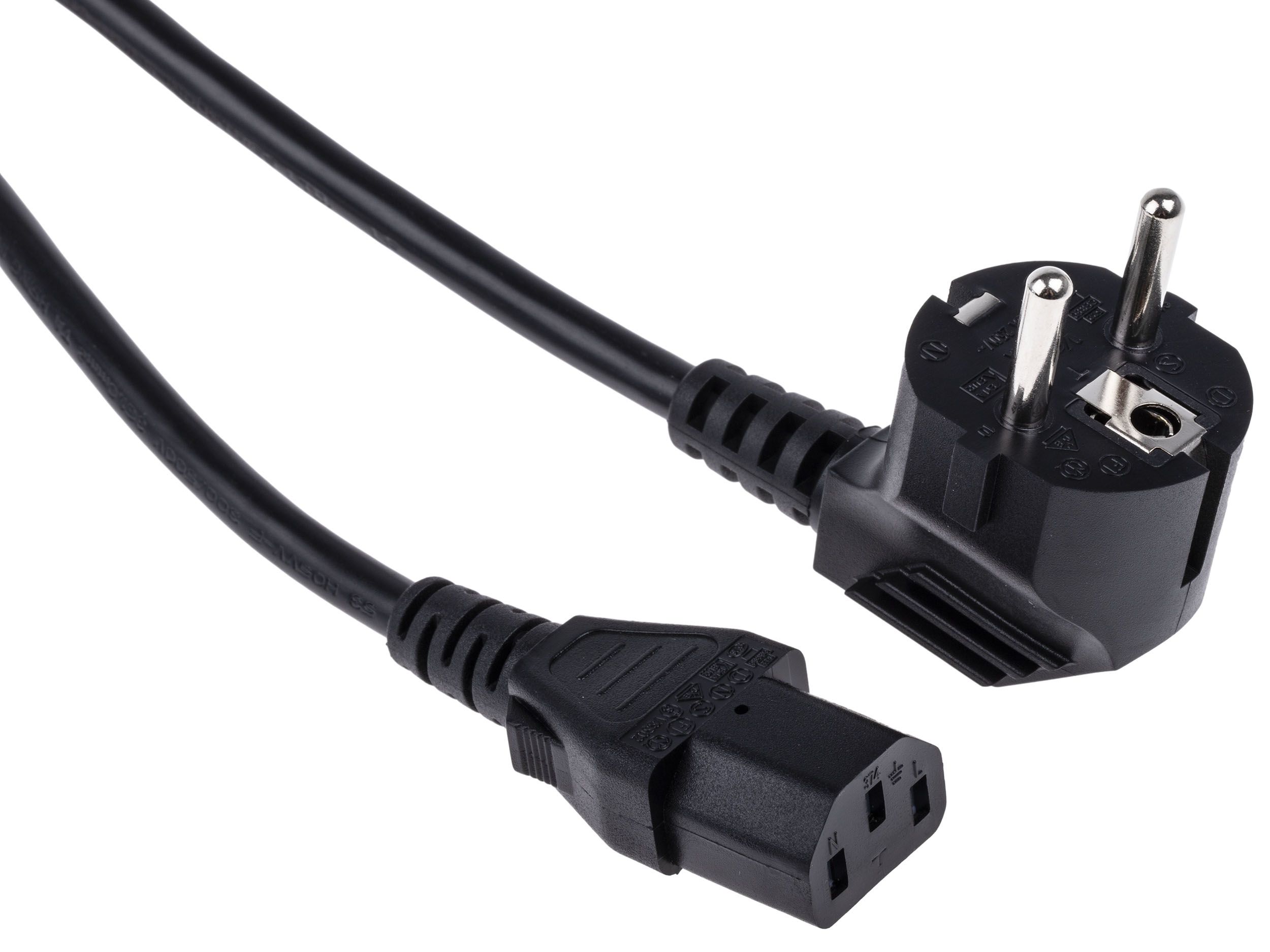 RS PRO IEC C13 Socket to CEE 7/7 Plug Power Cord, 10m