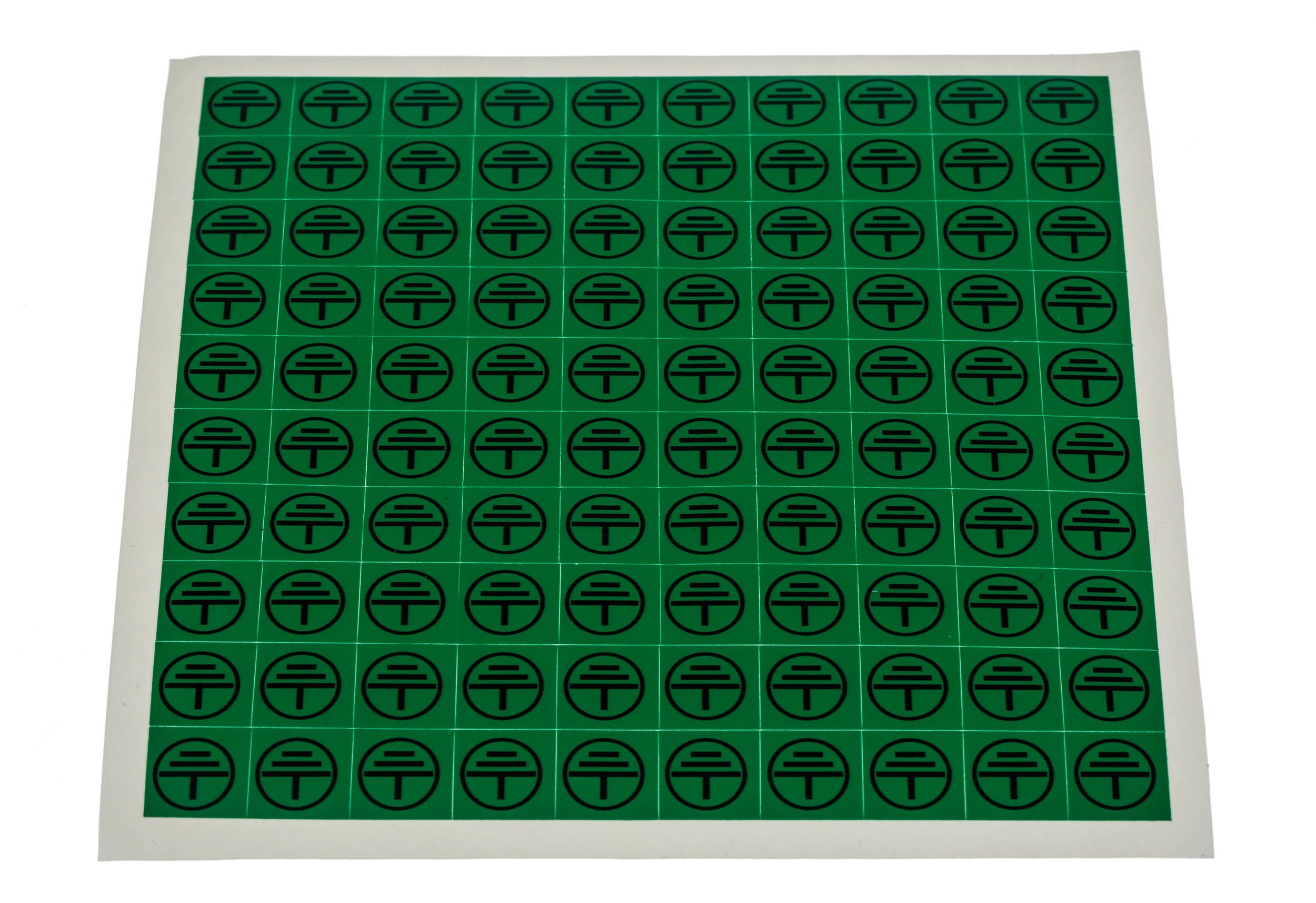 RS PRO Black/Green Vinyl Safety Labels, Symbol-Text 12.5 mm x 12.5mm