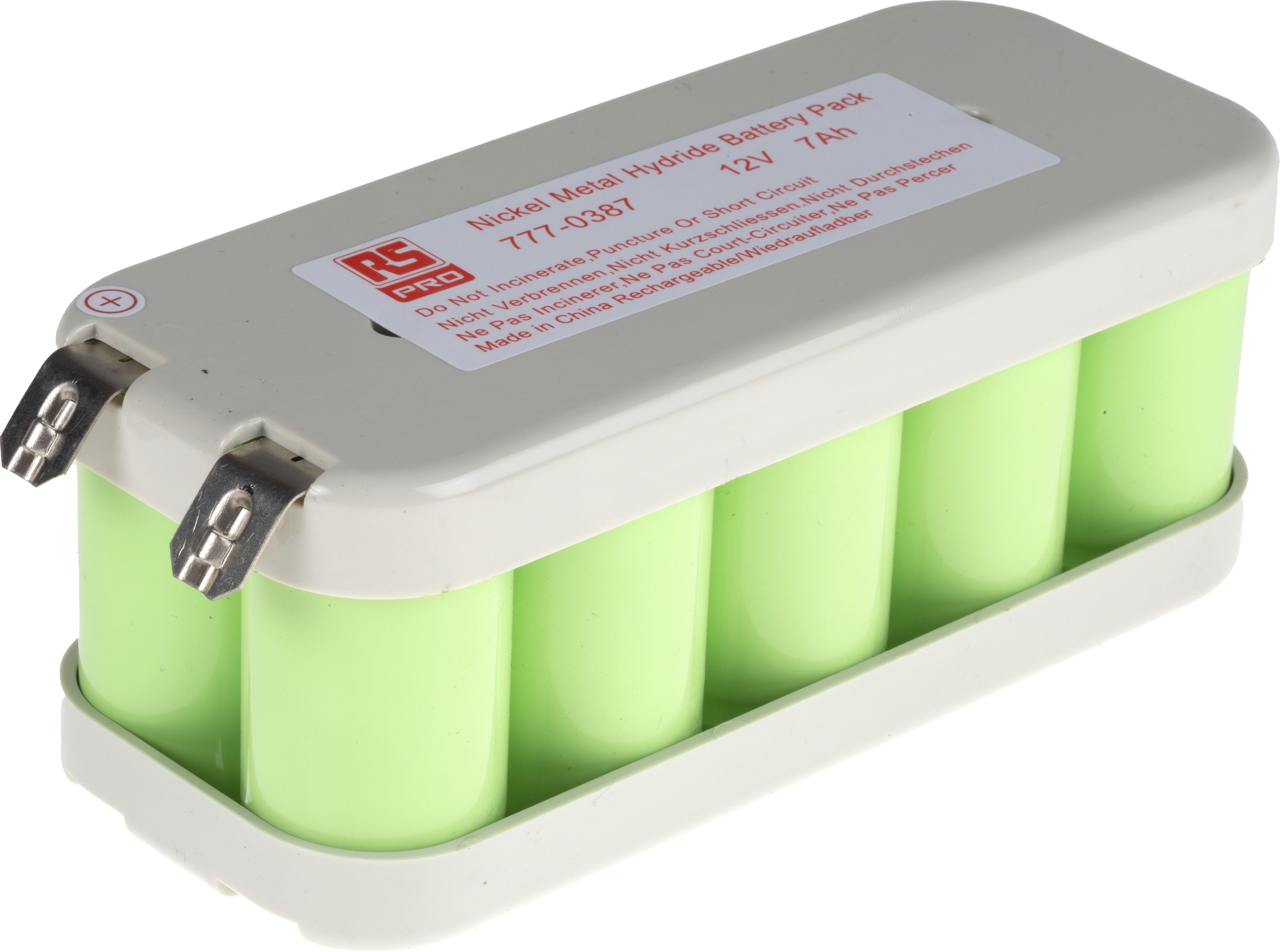 RS PRO 12V NiMH Rechargeable Battery Pack, 7Ah - Pack of 1
