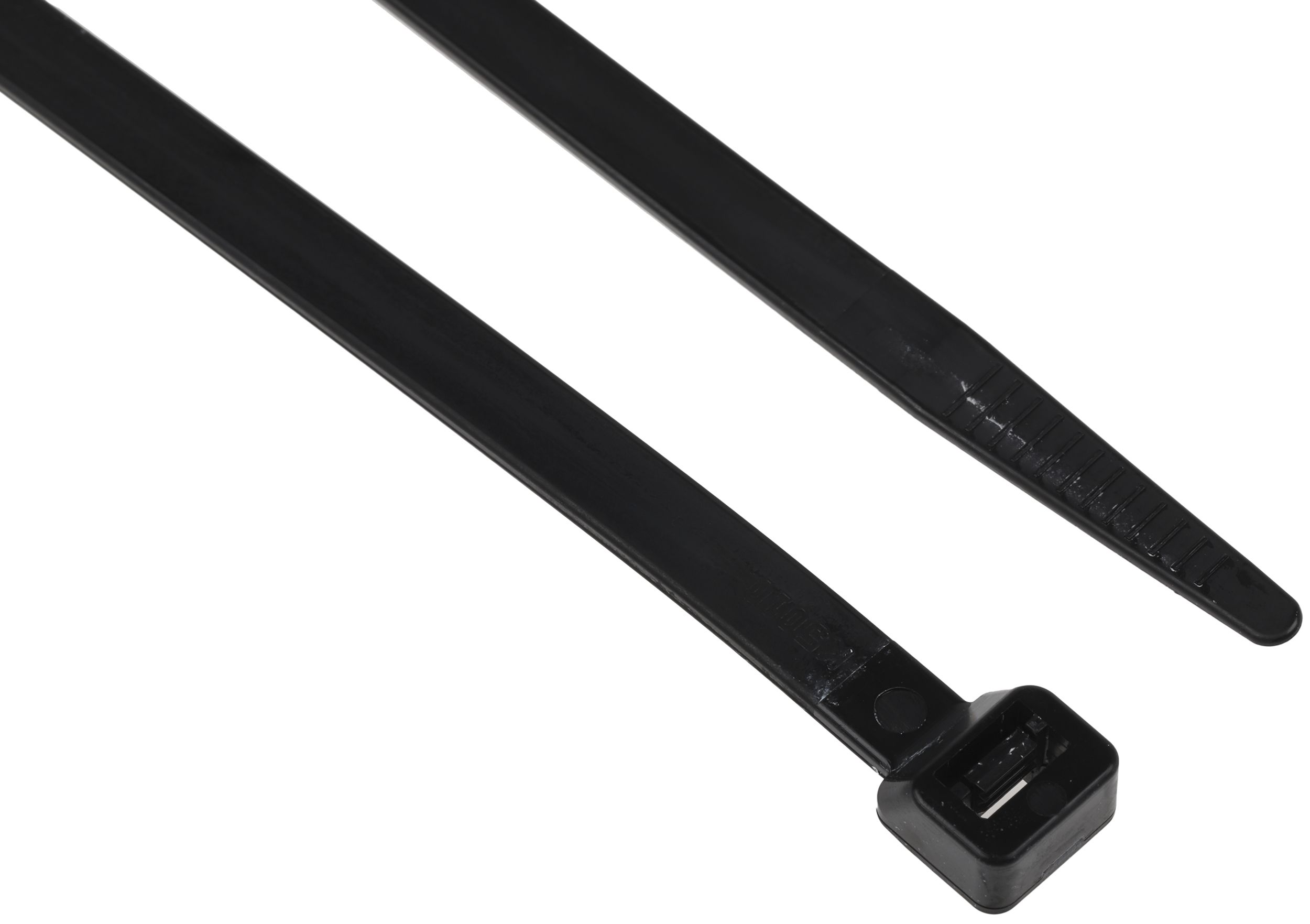 RS PRO Black Nylon Cable Tie, 380mm x 7.6 mm