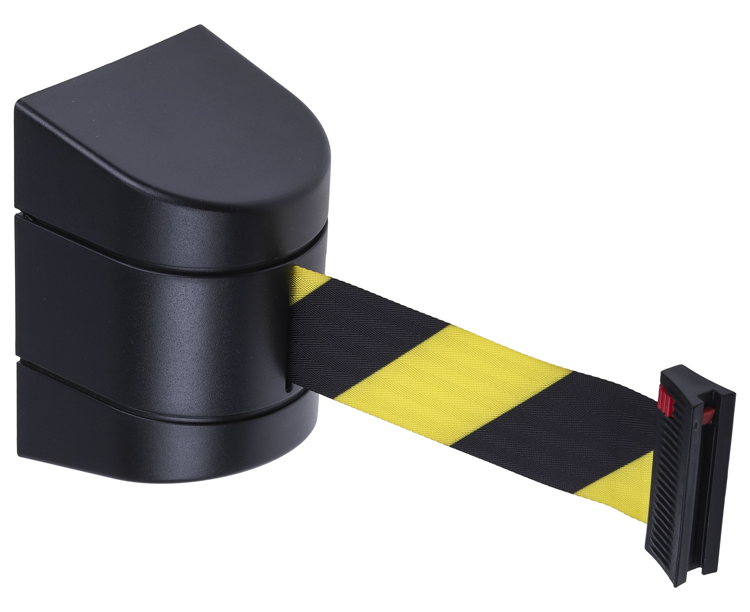RS PRO Black & Yellow Polyester Retractable Barrier, Yellow/Black Tape