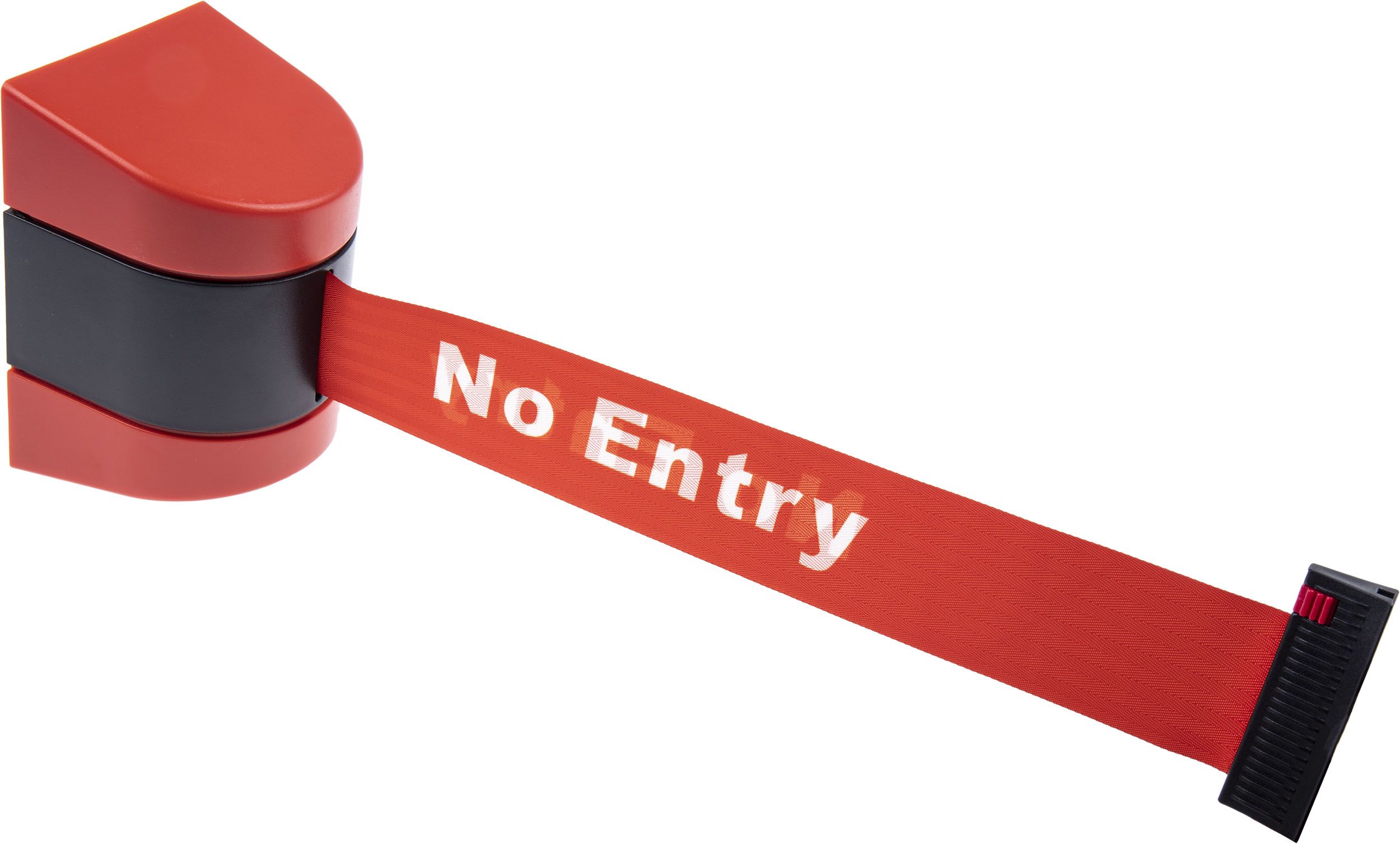 RS PRO Black & Red Polyester Retractable Barrier, Red Tape