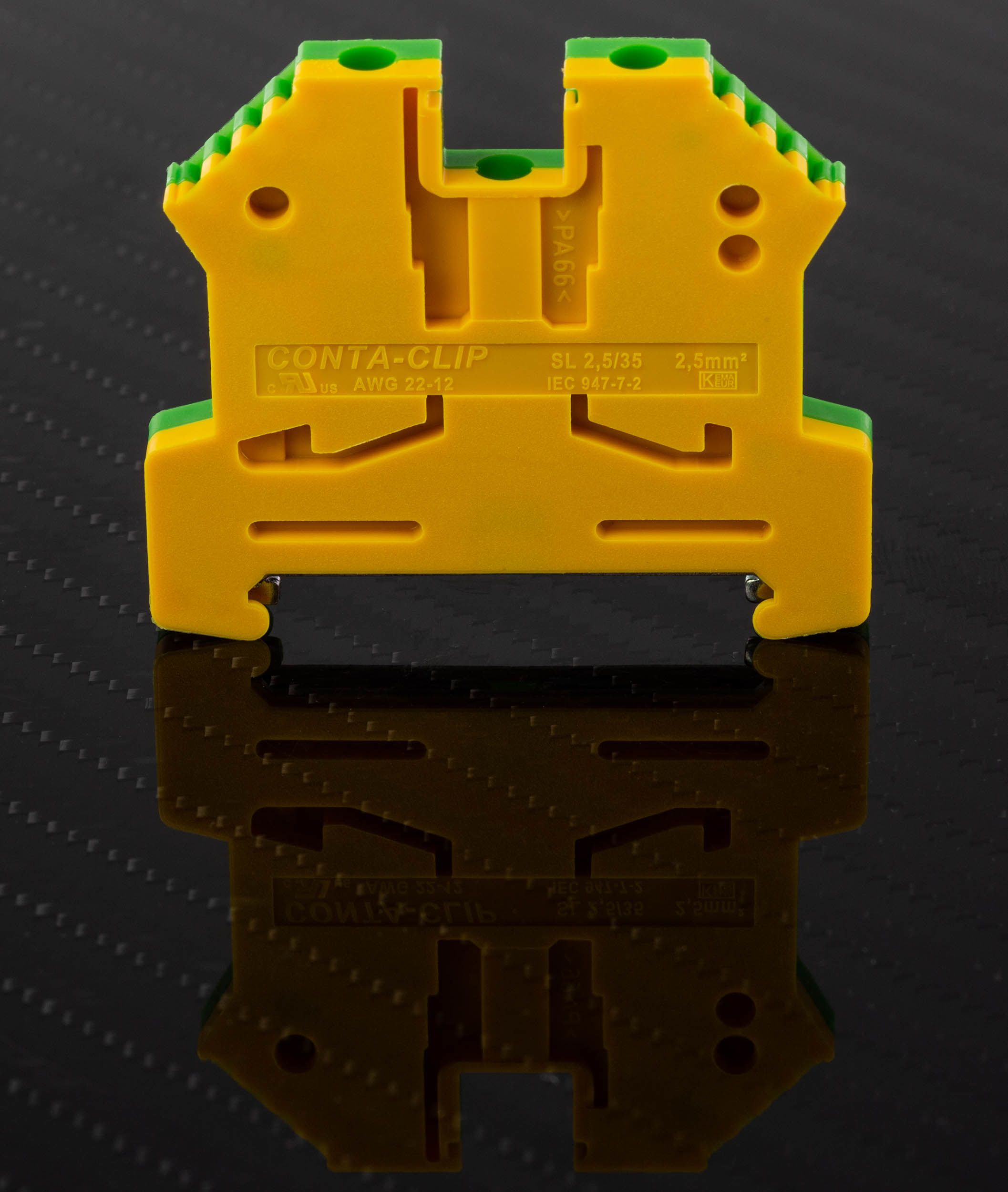 RS PRO Green, Yellow Earth Terminal Block, Single level RS