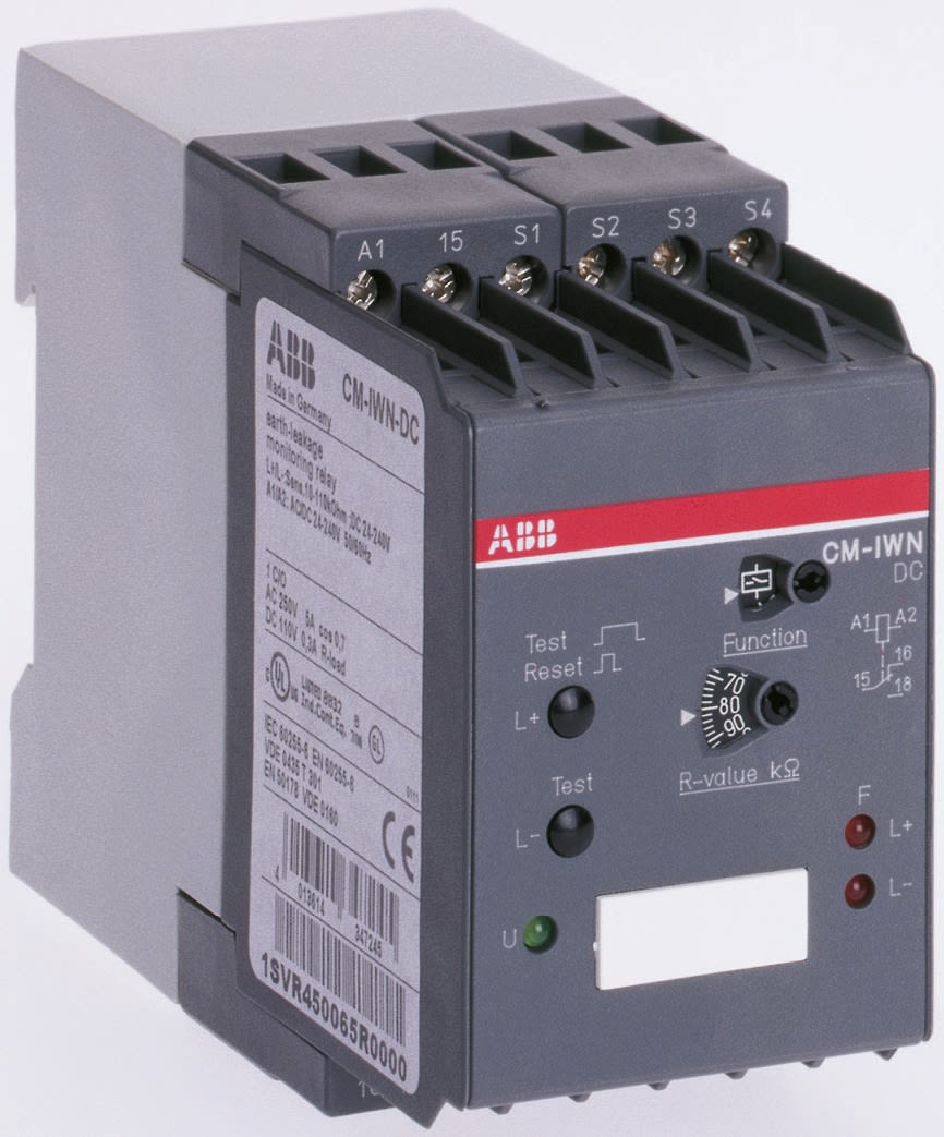 1SVR450075R0000 CMIWNAC ABB Insulation Monitoring Relay, SPDTNO
