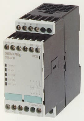 Relé de seguridad Siemens SIRIUS 3TK28 de 2 canales, para Control de parada/velocidad, 115V ac