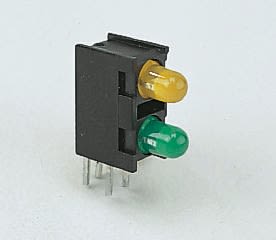 Indicador LED para PCB a 90º Schurter verde y rojo