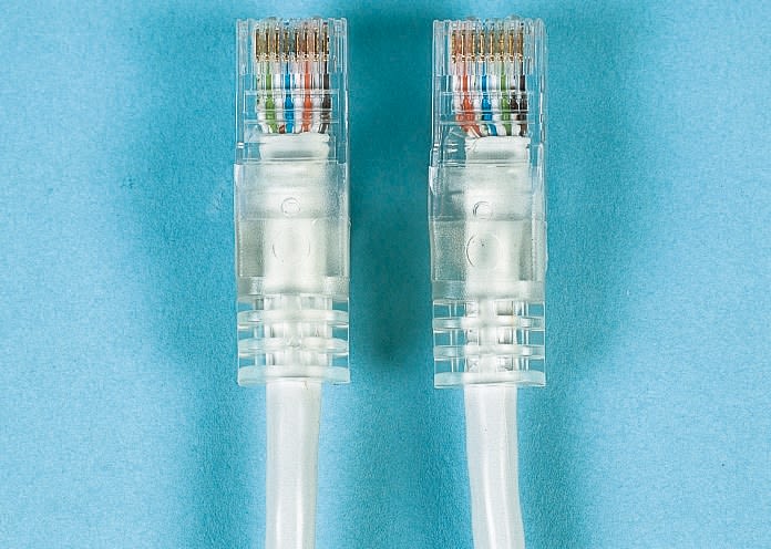 Decelect Cat5 Ethernet Cable, RJ45 to RJ45, U/UTP Shield, Grey, 1m