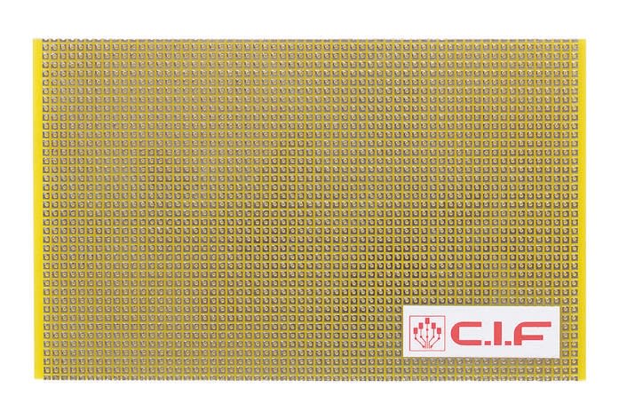 CIF Single Sided Matrix Board FR4 1mm Holes, 2.54 x 2.54mm Pitch, 510 x 160 x 1.6mm