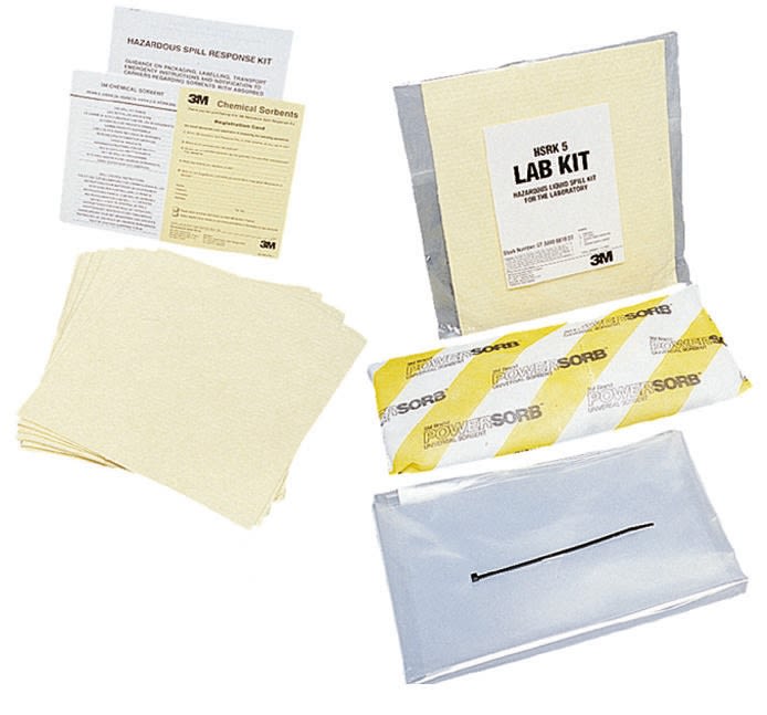 Kit de déversement contient 10 sheets P110, 1 Pillow P300, 1 Disposal Bag & Amp, Tie 5 l pour Liquide dangereux