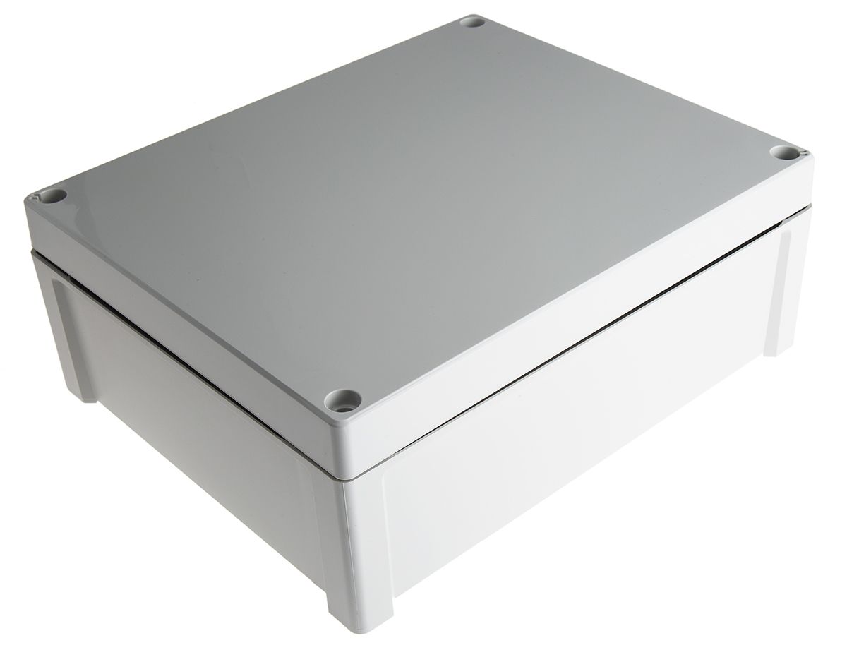 Fibox TEMPO Series Grey ABS Enclosure, IP65, Grey Lid, 289 x 239 x 107.4mm