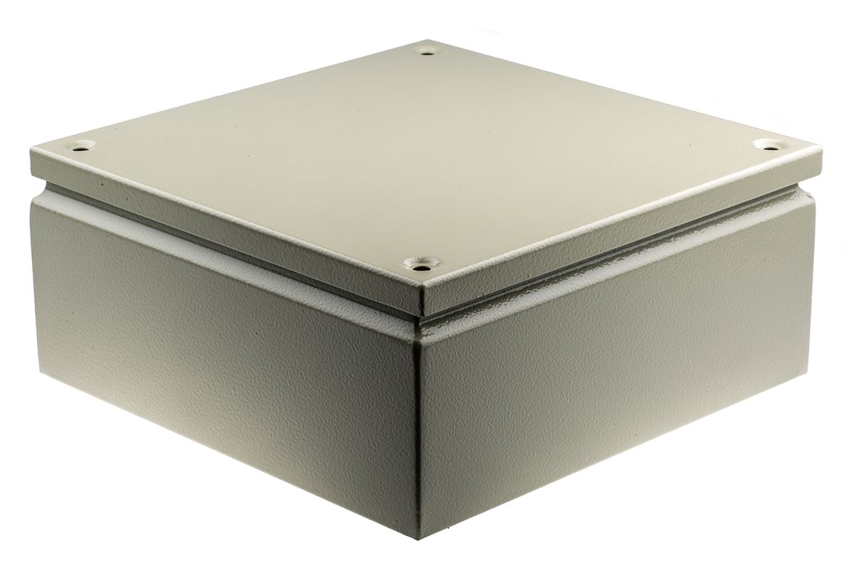 RS PRO RAL 7032 Steel Junction Box, IP66, 300 x 300 x 120mm