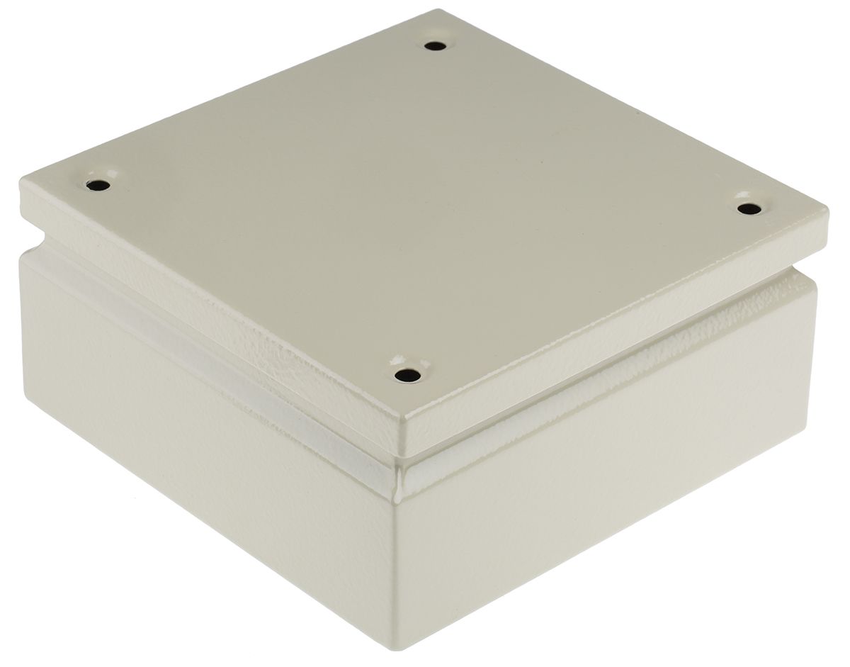 RS PRO RAL 7032 Steel Junction Box, IP66, 200 x 200 x 80mm