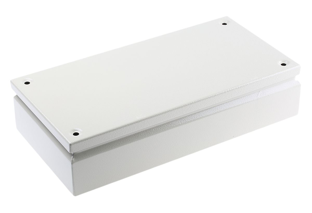 RS PRO RAL 7032 Steel Junction Box, IP66, 400 x 200 x 80mm