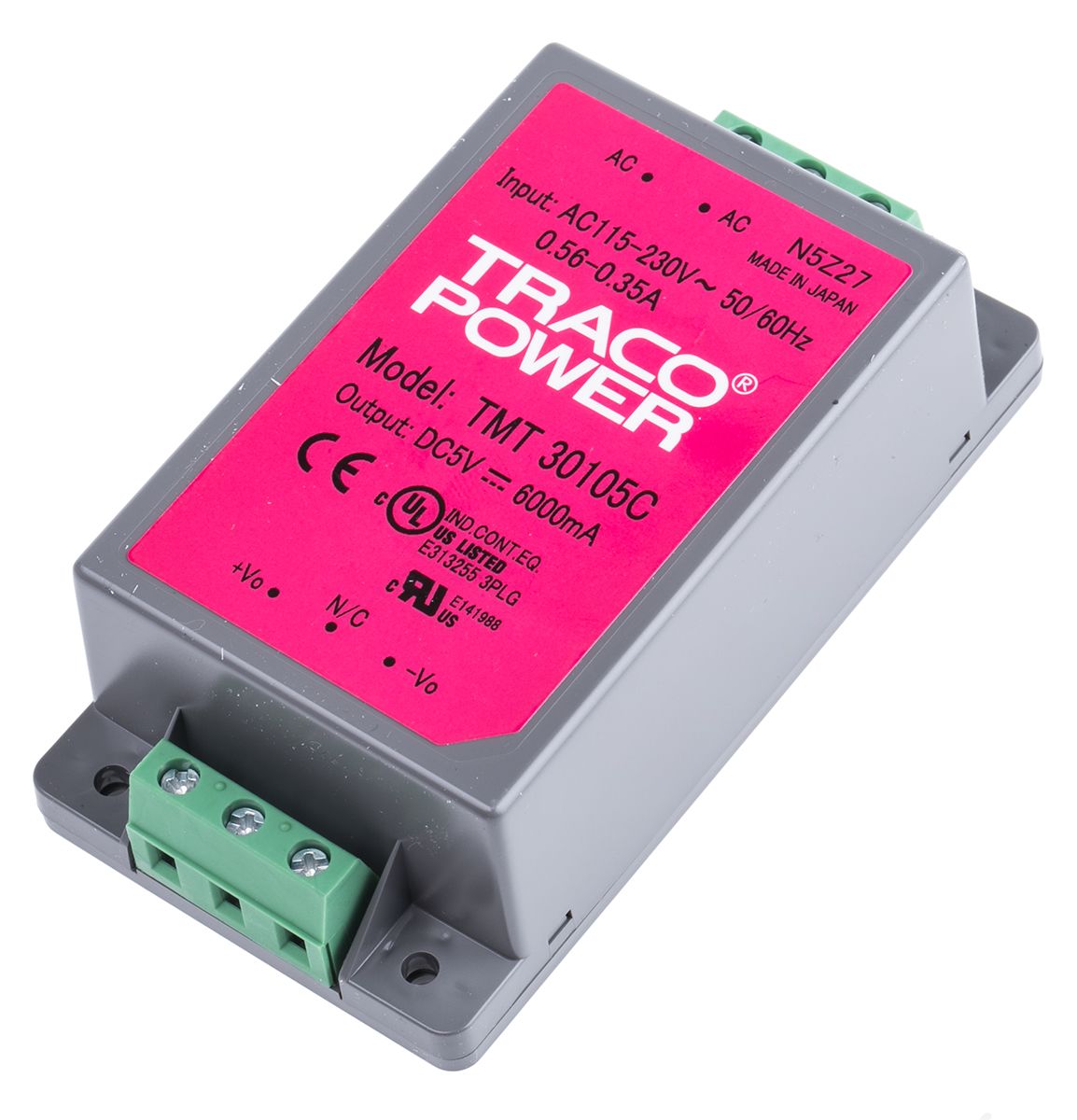 TMT 30105C TRACOPOWER Encapsulated Switching Power Supply 5V Dc 6A 