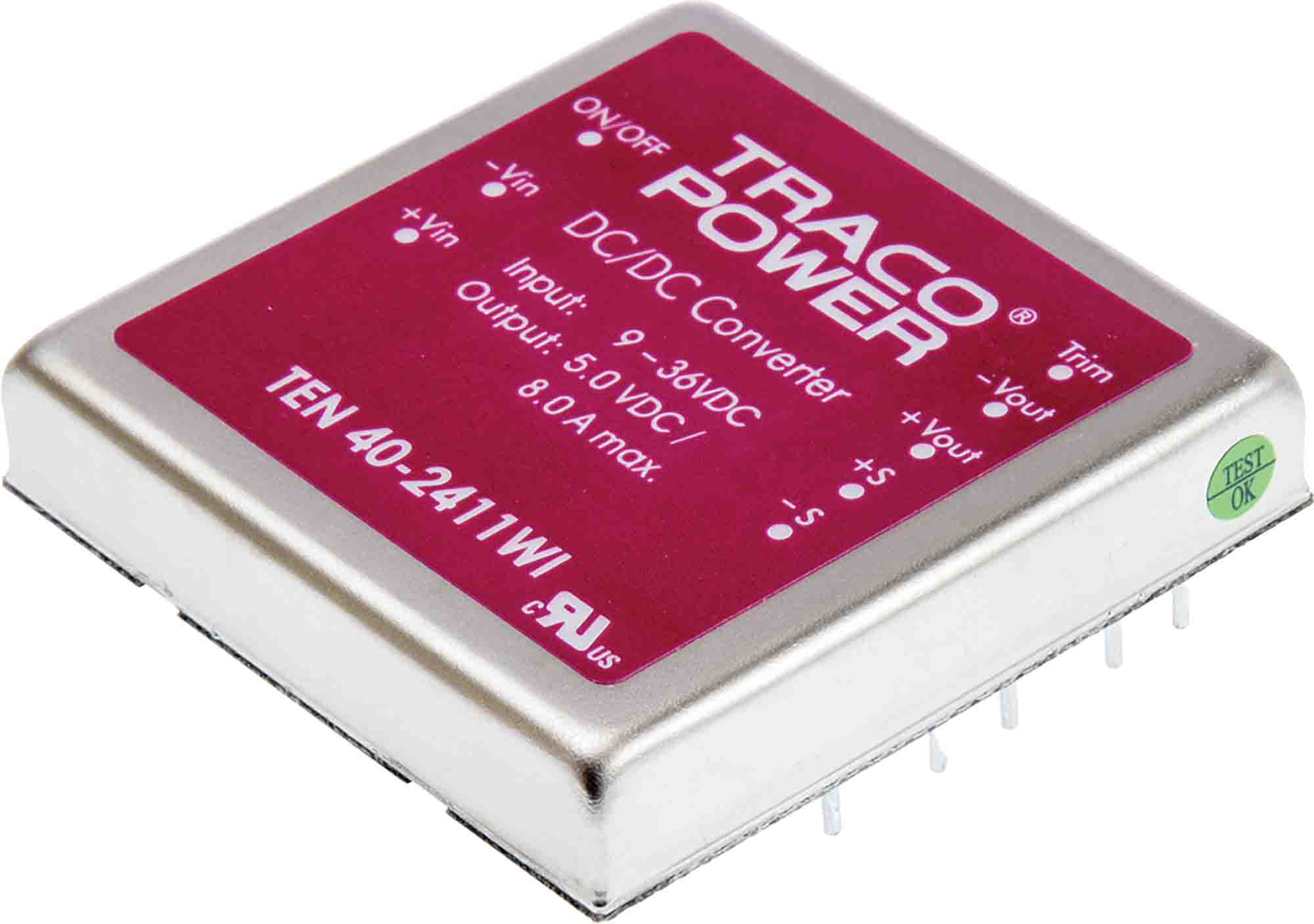 Ten 40 2411wi tracopower ten 40wi dc dc converter 5v dc 8a output 