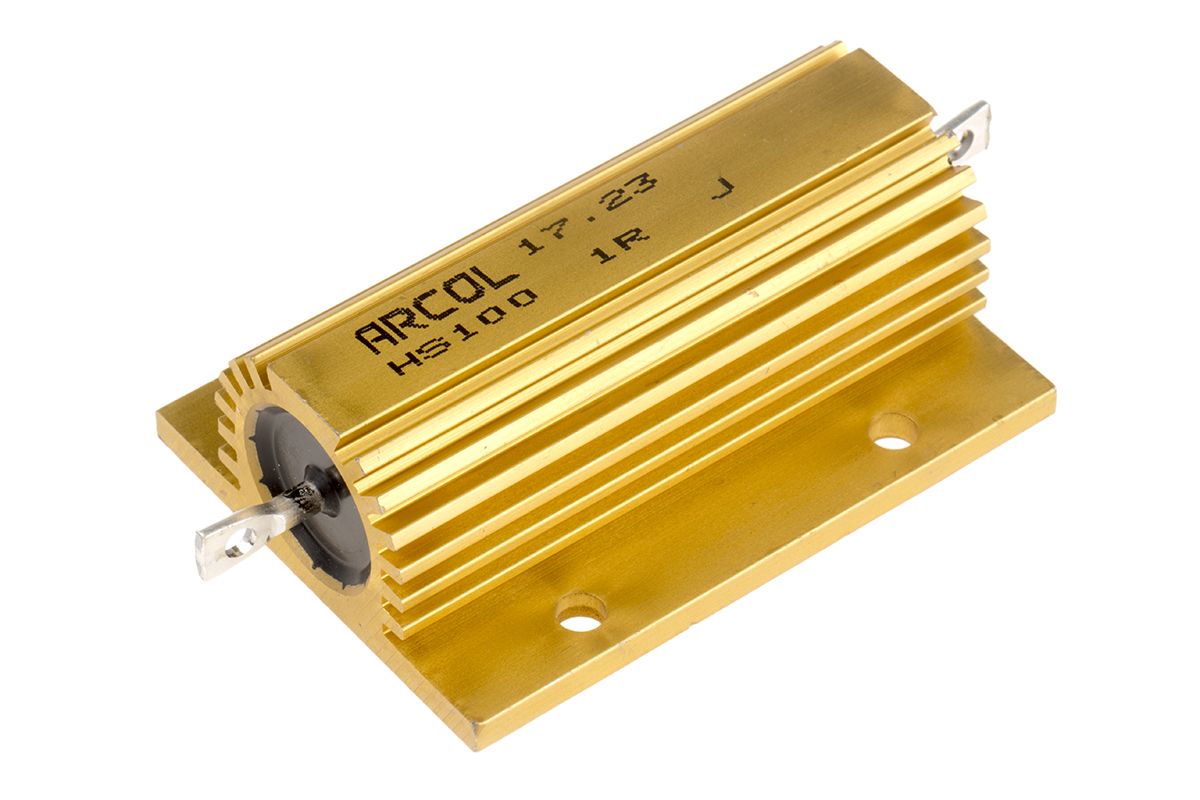 Arcol, 1Ω 100W Wire Wound Chassis Mount Resistor HS100 1R J ±5 RS