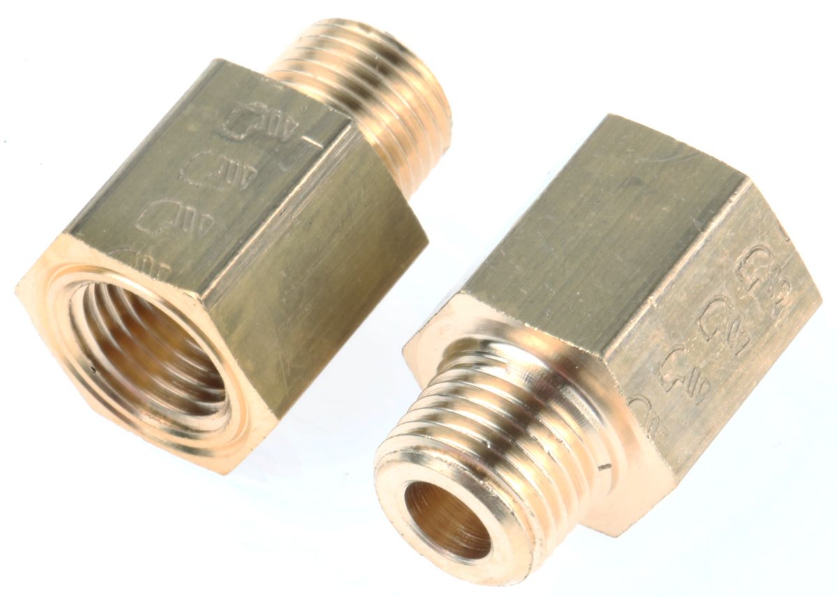 Legris LF3000 Series Straight Threaded Adaptor, R 1/8 Male to NPT 1/8 Female, Threaded Connection Style