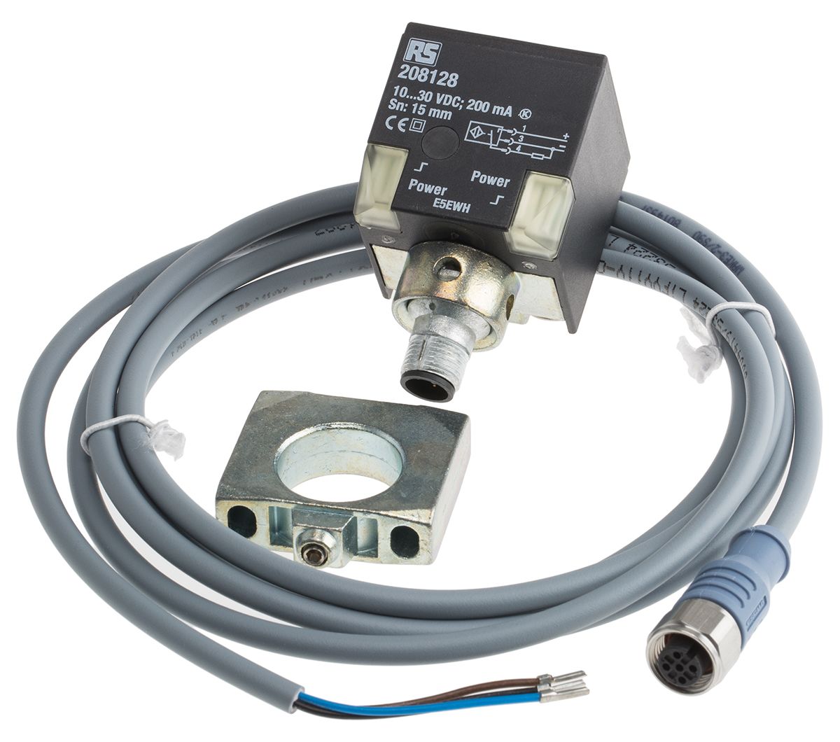 RS PRO Inductive Block-Style Proximity Sensor, 15 mm Detection, PNP Output, 10 → 30 V dc, IP68