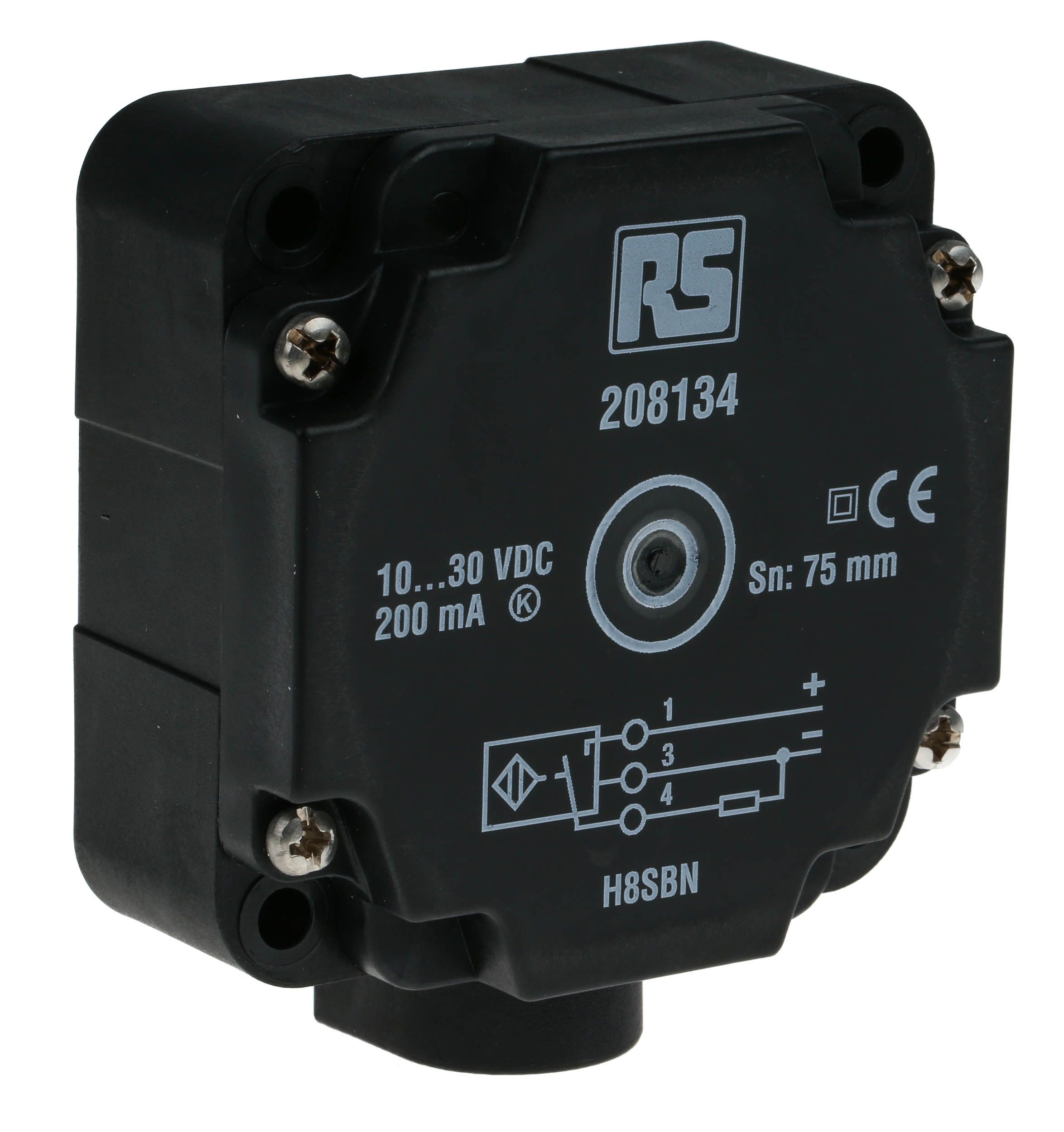 RS PRO Inductive Block-Style Proximity Sensor, 75 mm Detection, PNP Output, 10 → 30 V dc, IP67