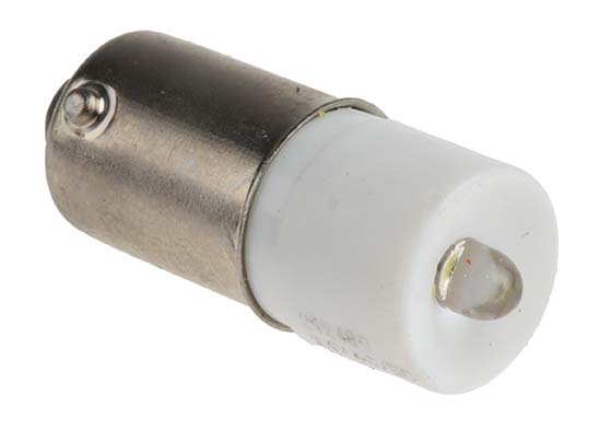 RS PRO LED Signalleuchte Weiß, 24V ac/dc / 2070mcd, Ø 10mm x 24mm, Sockel BA9s