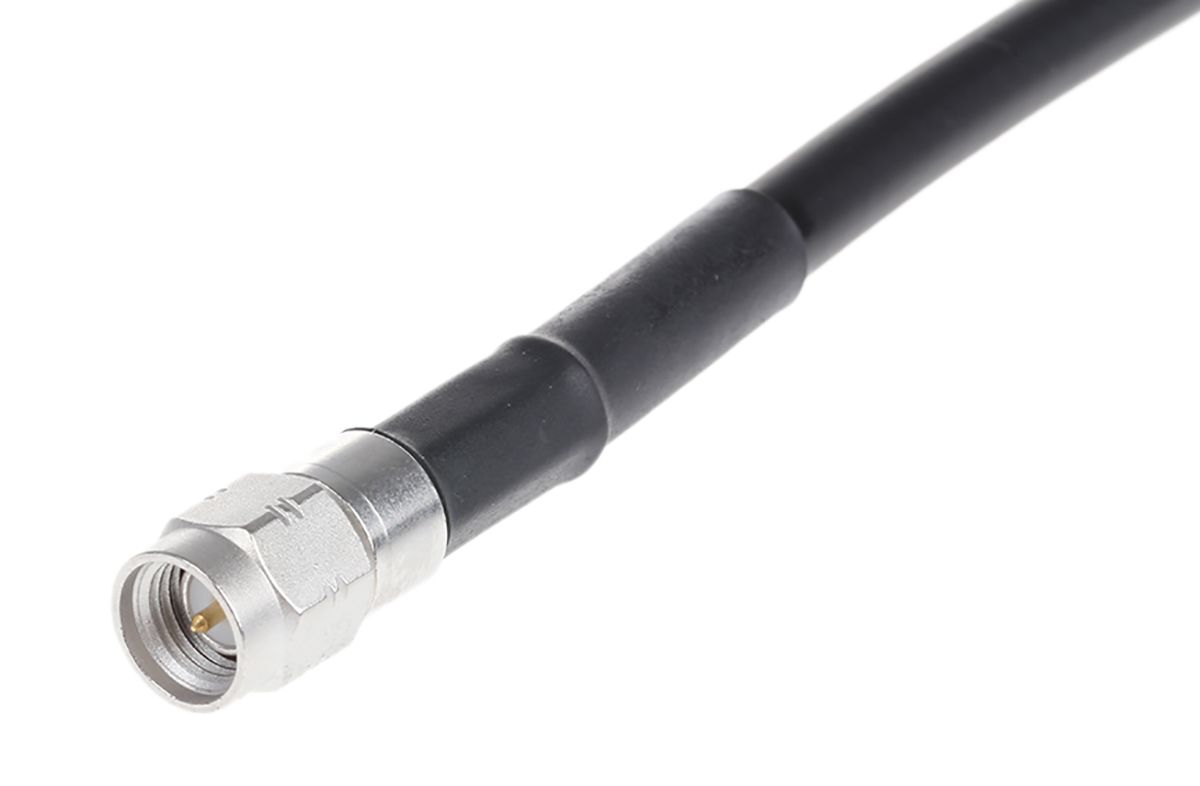 Radiall Male SMA to Male SMA Coaxial Cable, RG223, 1m