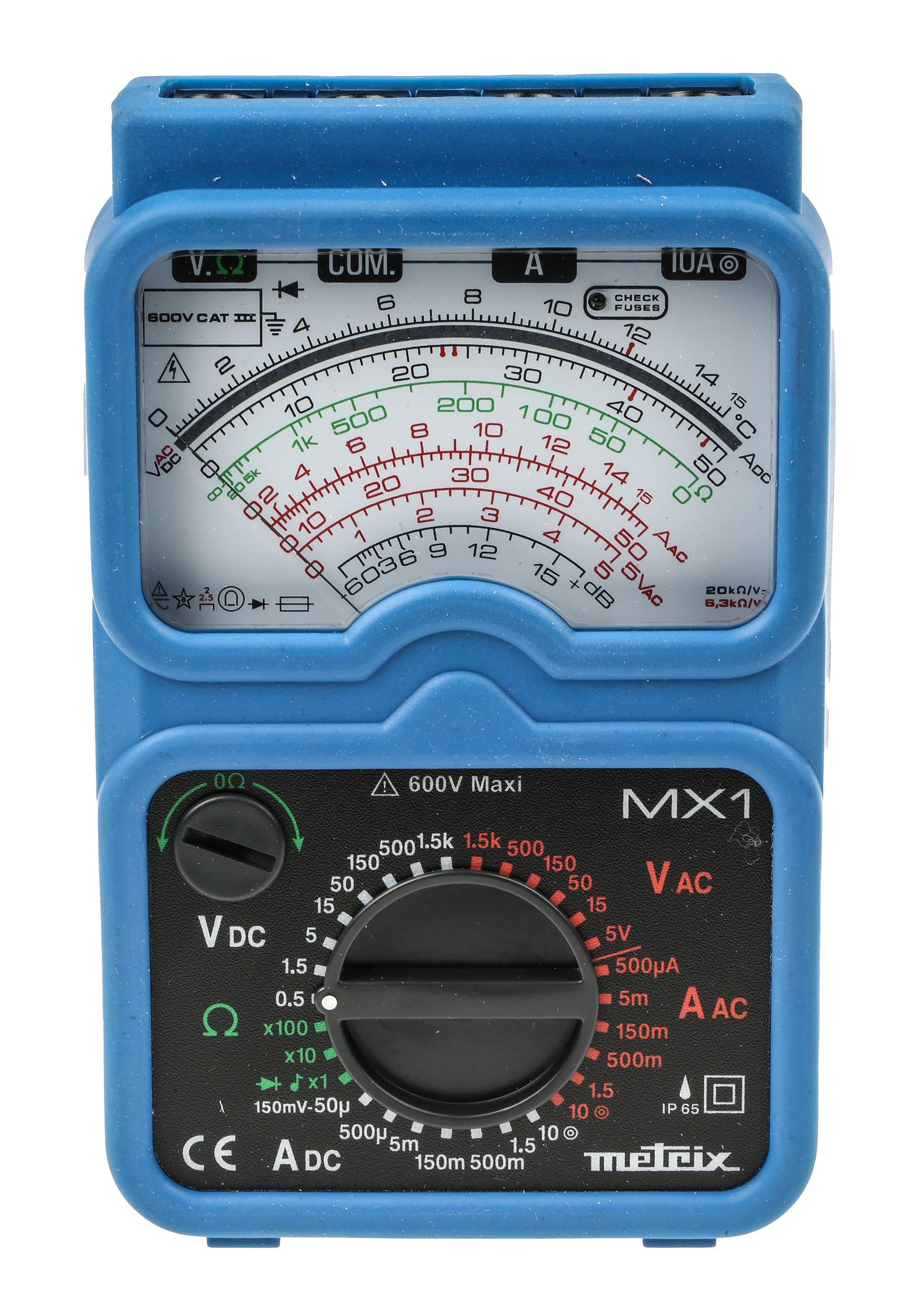 Metrix MX 1 Handheld Analogue Multimeter, 10A ac Max, 10A dc Max