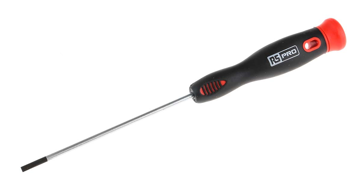 RS PRO Slotted Precision Screwdriver 3 mm Tip