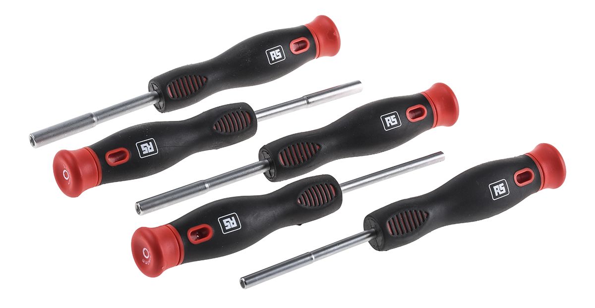 RS PRO Precision Nut Spinner Screwdriver Set 5 Piece
