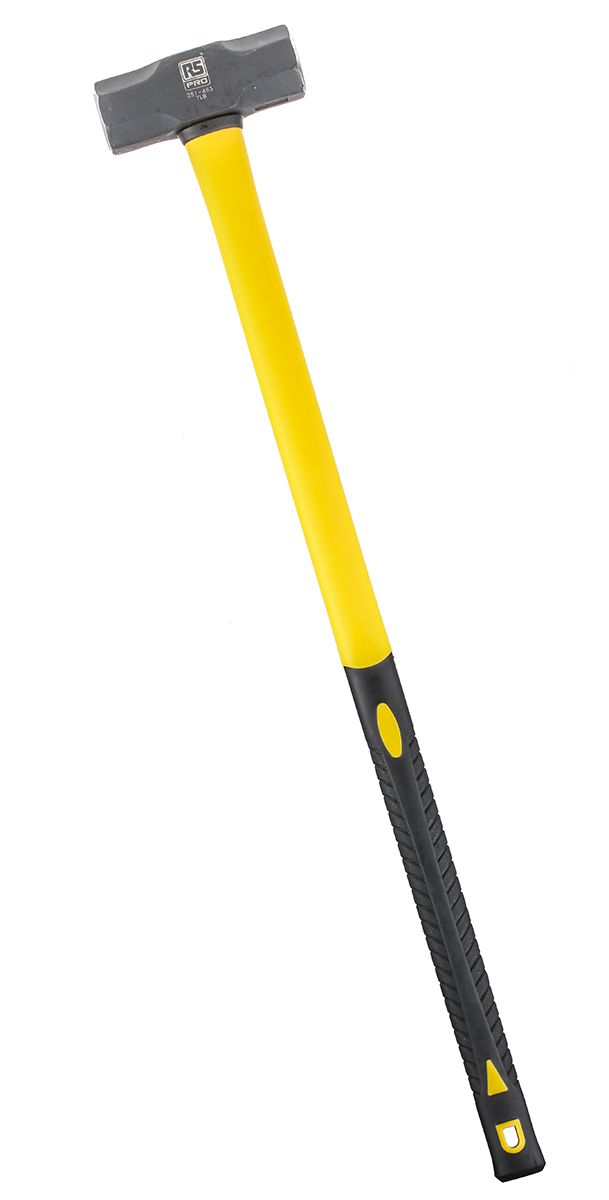 RS PRO Medium Carbon Steel Sledgehammer with Fibreglass Handle, 3.2kg