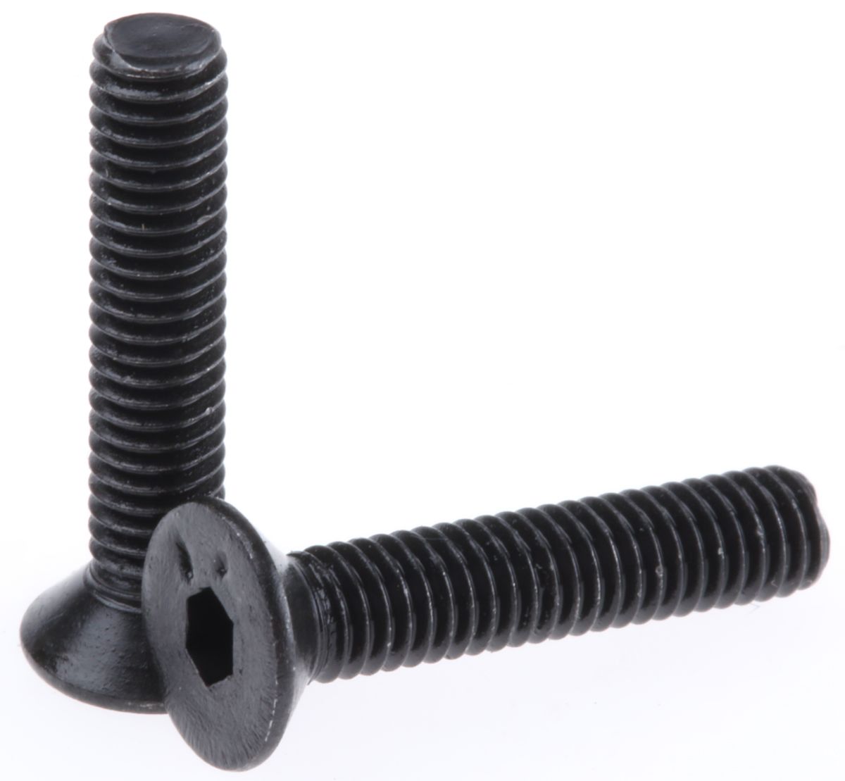 RS PRO M4 x 20mm Hex Socket Countersunk Screw Black, Self-Colour Steel | RS