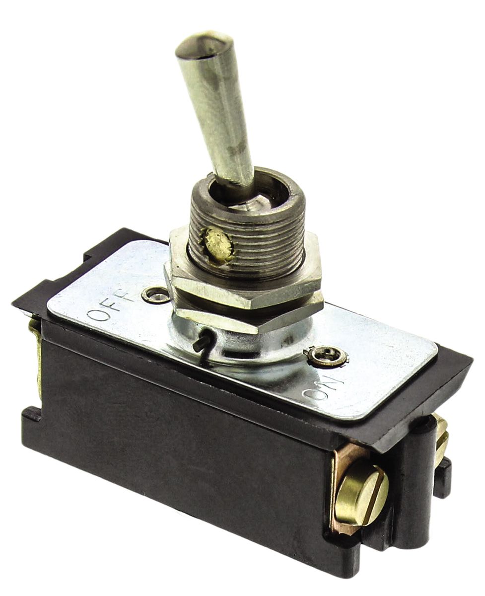 APEM Toggle Switch, Panel Mount, On-On, SPST, Screw Terminal