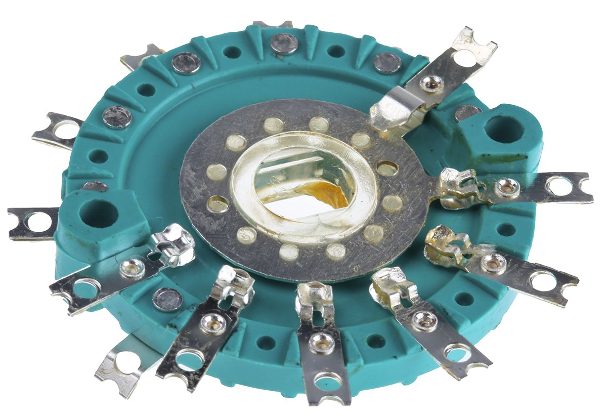 NSF, 6 Position DP6T Rotary Switch, 150 mA @ 250 V ac, Solder