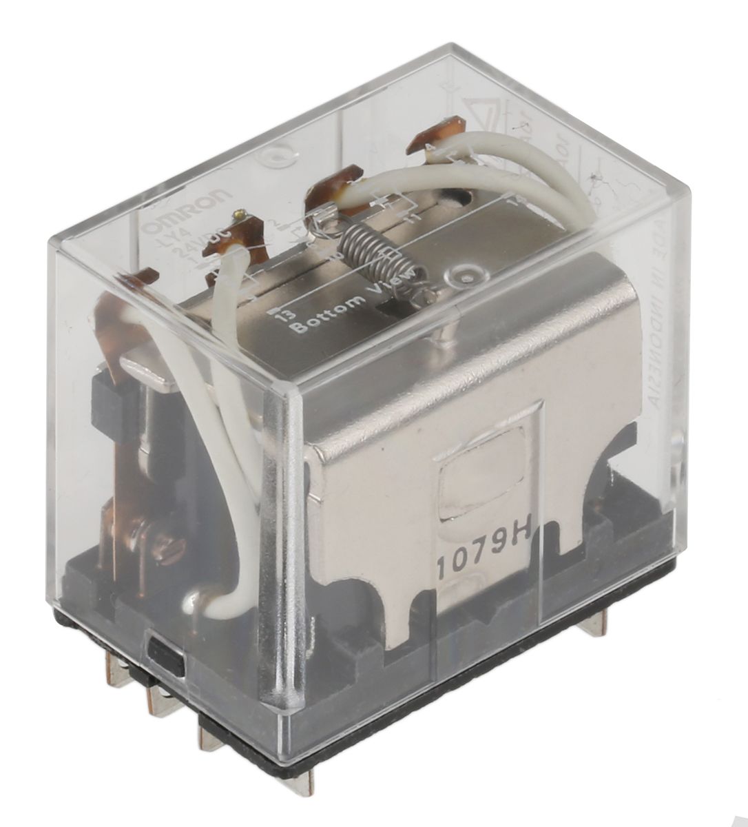 LY4 24DC | Omron Plug In Power Relay, 24V dc Coil, 10A Switching ...