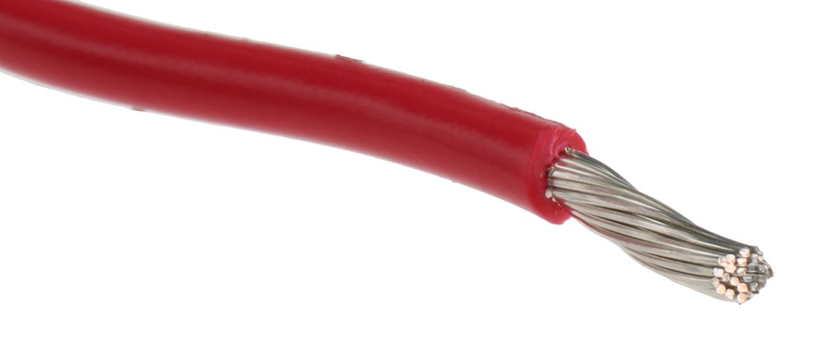 Alpha Wire Premium Series Red 0.52 mm² Hook Up Wire, 20 AWG, 10/0.25 mm, 30m, PVC Insulation