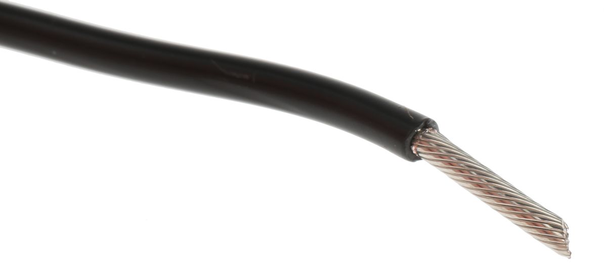 3057 BK005 | Alpha Wire Premium Series Black 1.3 mm² Hook Up Wire, 16 ...