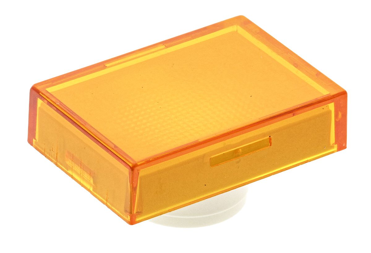 Orange Rectangular Push Button Lens for use with TP2 Series