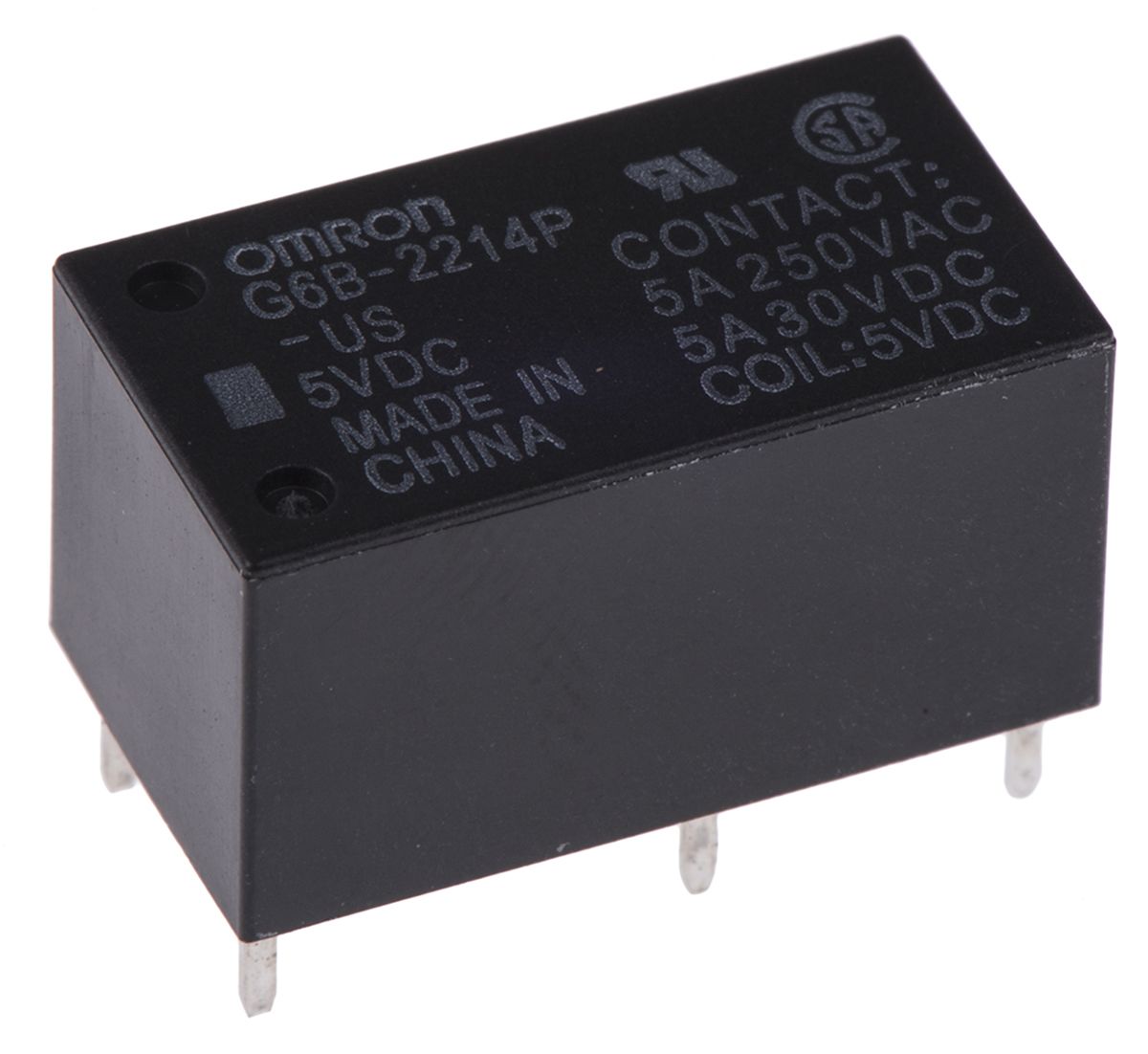 G6B2214PUS DC5 Omron PCB Mount Power Relay, 5V dc Coil, 5A