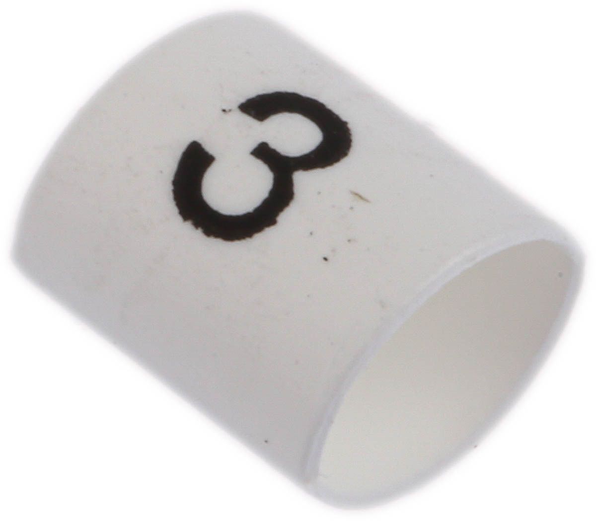 TE Connectivity Heat Shrink Cable Markers, White, Pre-printed "3", 1 → 3mm Cable