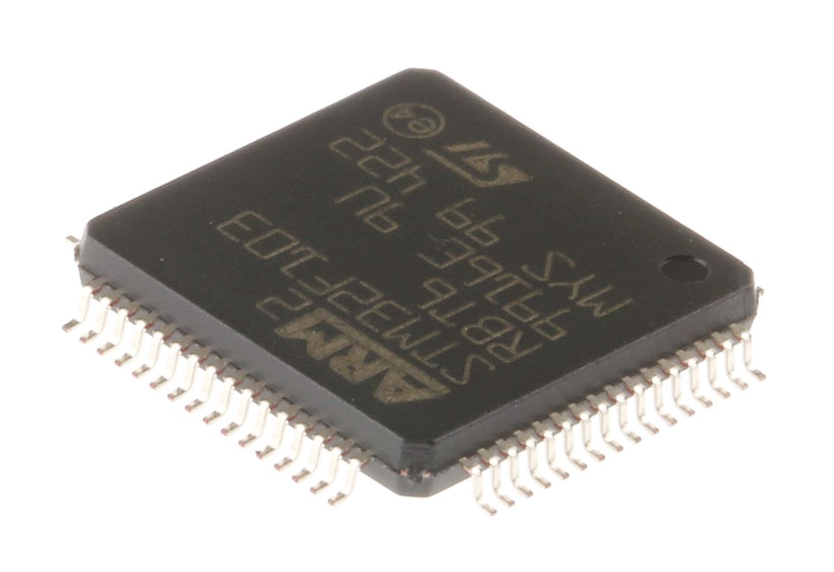 STMicroelectronics STM32F103RBT6, 32bit ARM Cortex M3 Microcontroller, STM32F, 72MHz, 128 kB Flash, 64-Pin LQFP