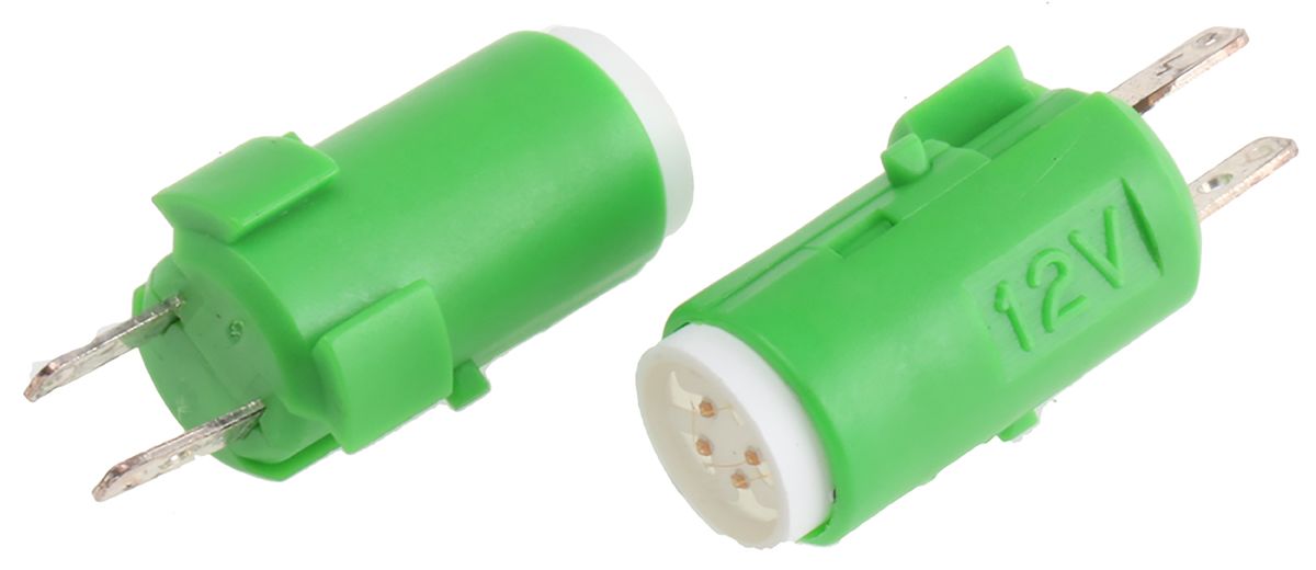 LED Indicator Lamp, Green, 12V dc