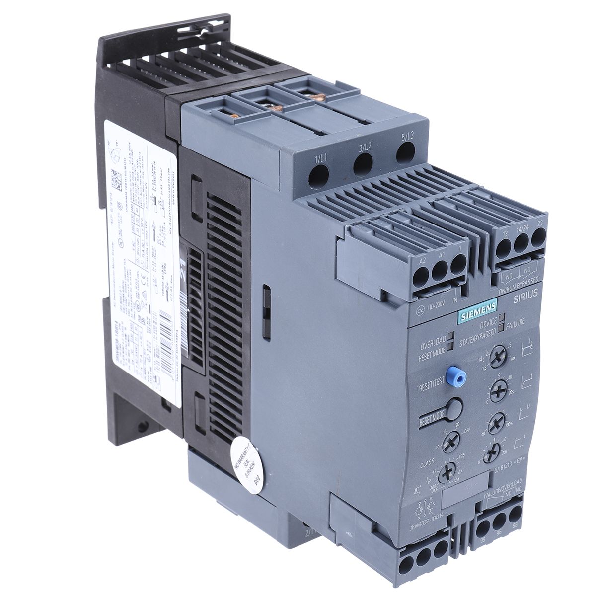 3RW4038-1BB14 | Siemens 37 kW Soft Starter, 480 V ac, 3 Phase, IP00 | RS