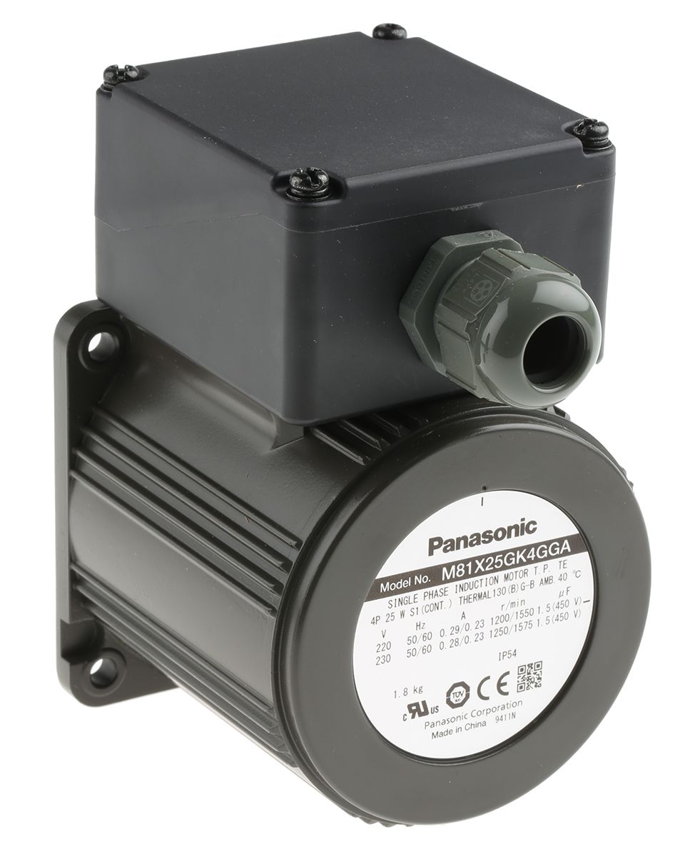 Panasonic M81, 1-Phasen 4-Pol Wechselstrommotor Umschaltbar, 25 W 1250 U/min @ 230 V