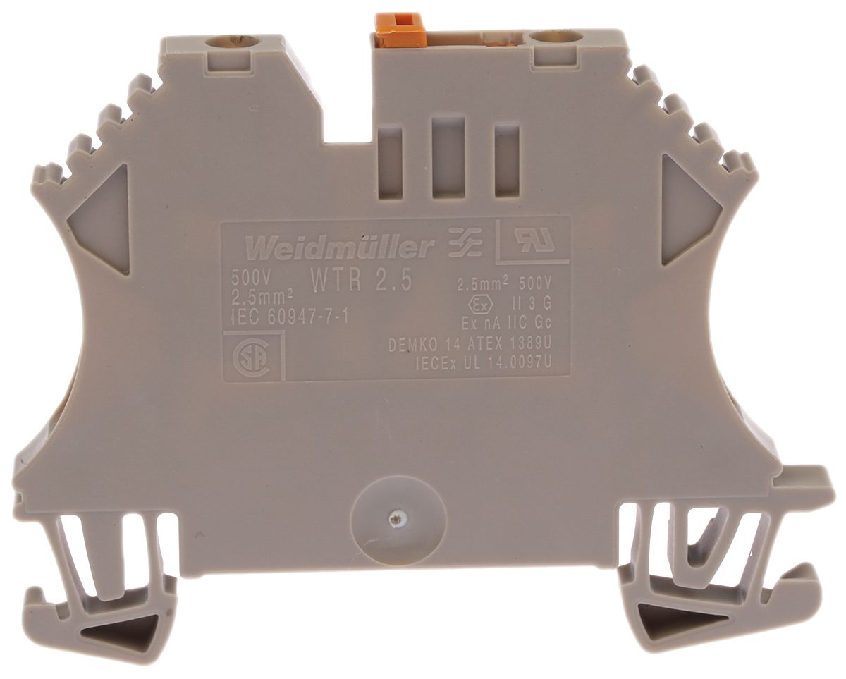1855610000 Weidmuller Brown WTR Disconnect Terminal Block, Single