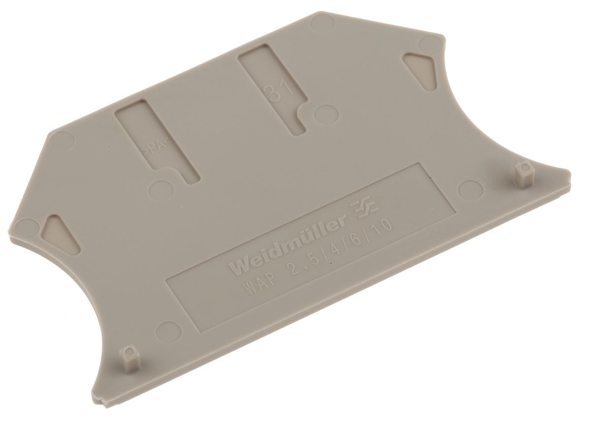 1050000000 Weidmuller W Series End Cover for Use with DIN Rail