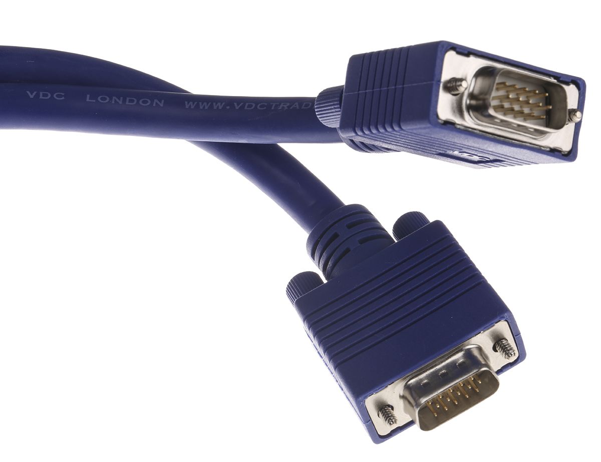 Câble VGA Van Damme 15m VGA / Mâle, VGA / Mâle Bleu