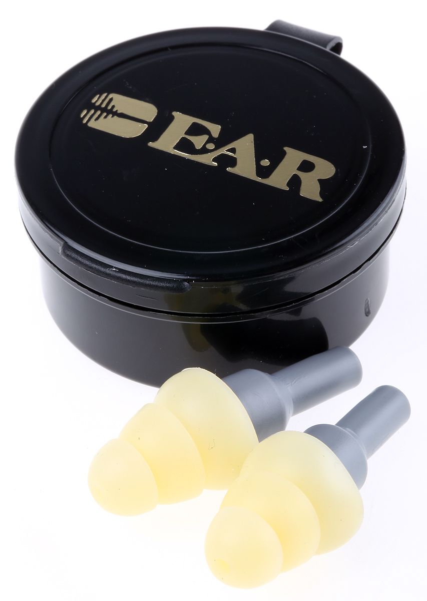 3M E.A.R Ultratech Uncorded Reusable Ear Plugs, 21dB, Yellow, 1 Pairs per Package