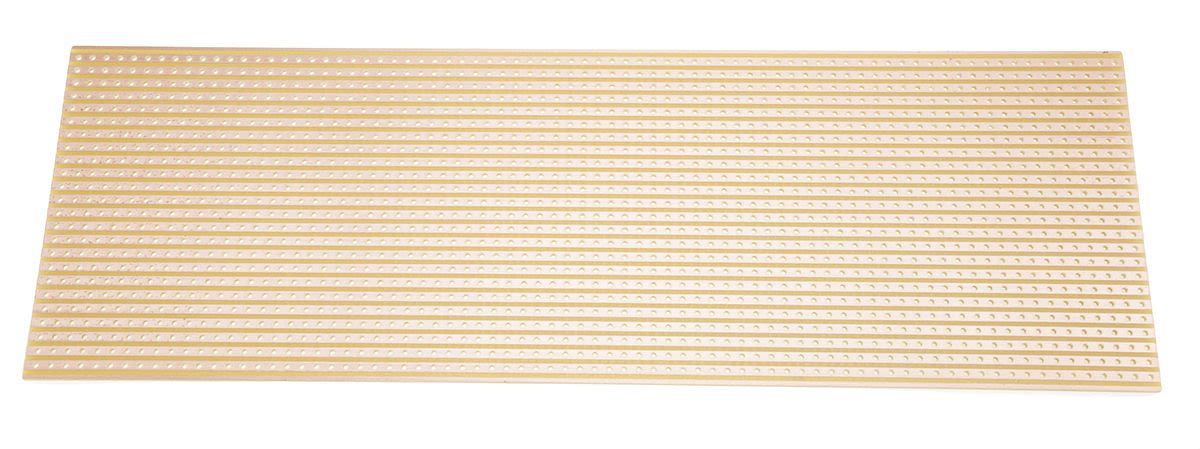 01-3938, Single-Sided Stripboard FR-2 291.3 x 95.4 x 1.6mm FR1