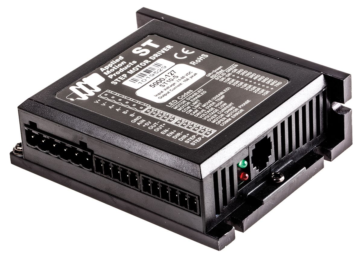 Applied Motion Systems ST10-S Stepper Motor Controller 10 A, 24 → 80V dc, 3.65 x 3 x 1.125mm