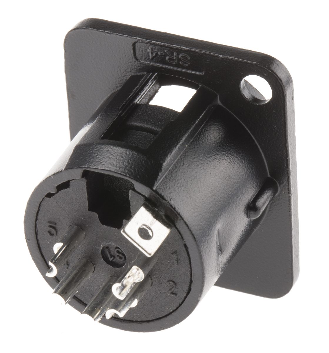 RS PRO Panel Mount XLR Connector, Male, 5 Way